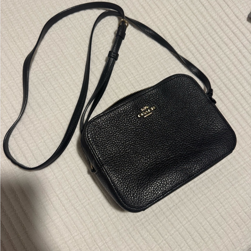 Coach Black Leather Crossbody Bag